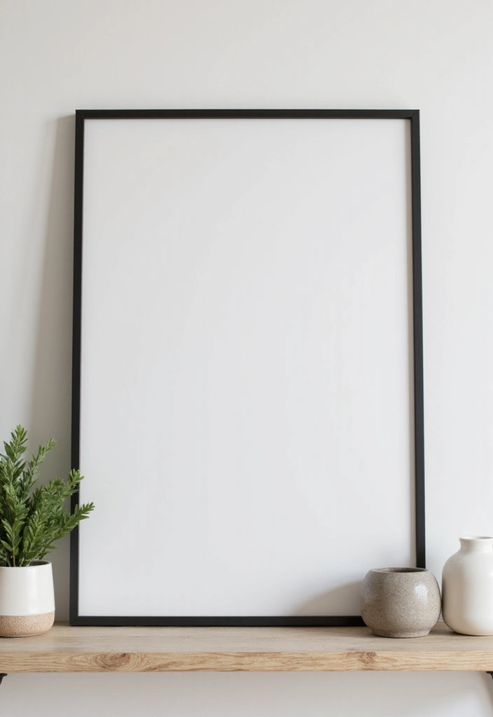 16 Minimalist Farmhouse Shelf Decor Ideas That Prove Less is More (Get Inspired by #10!) - 5. Minimalist Artwork