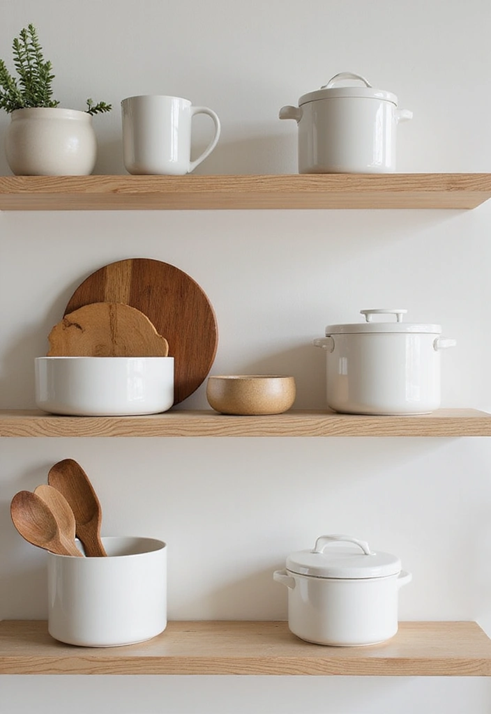 16 Minimalist Farmhouse Shelf Decor Ideas That Prove Less is More (Get Inspired by #10!) - 6. Functional Decor
