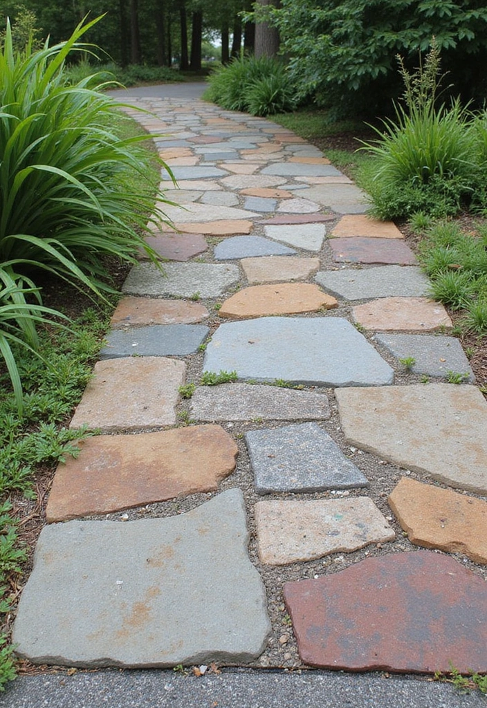 16 Modern Driveway Edging Ideas That Will Elevate Your Home's Style (#9 Is Beyond Chic!) - 10. Sustainable Recycled Materials