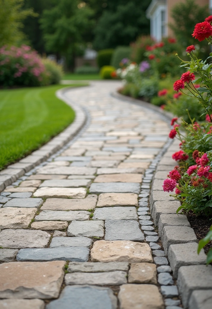16 Modern Driveway Edging Ideas That Will Elevate Your Home's Style (#9 Is Beyond Chic!) - 13. Natural Stone Edging