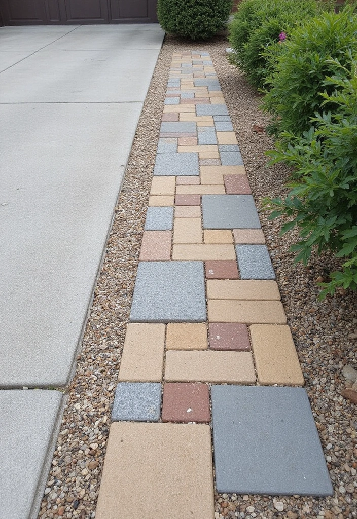 16 Modern Driveway Edging Ideas That Will Elevate Your Home's Style (#9 Is Beyond Chic!) - 7. Decorative Concrete Blocks