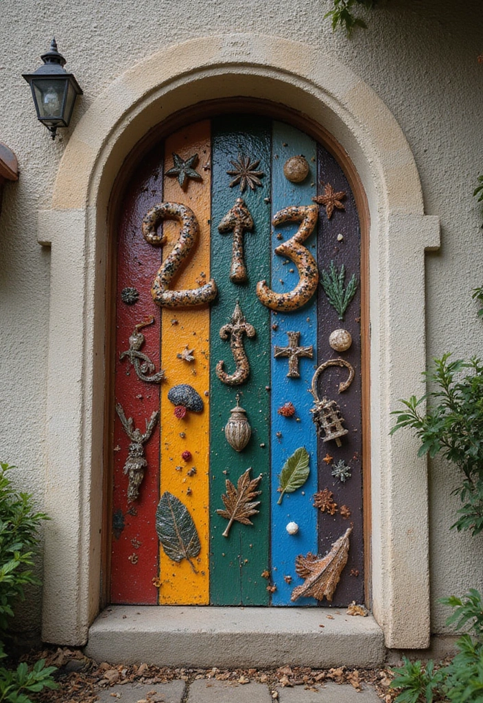 17 Colorful House Number Ideas That'll Brighten Up Your Home's Entrance! - 10. Artistic Casting Resin