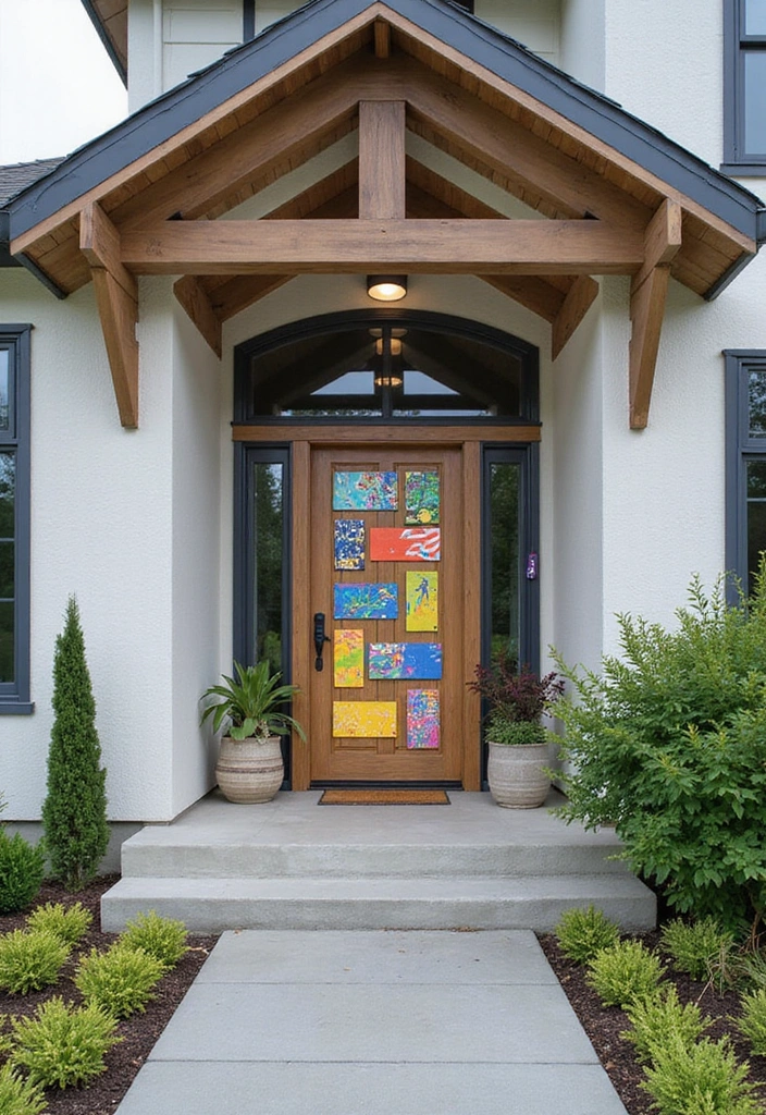 17 Colorful House Number Ideas That'll Brighten Up Your Home's Entrance! - 15. Custom Graphic Numbers
