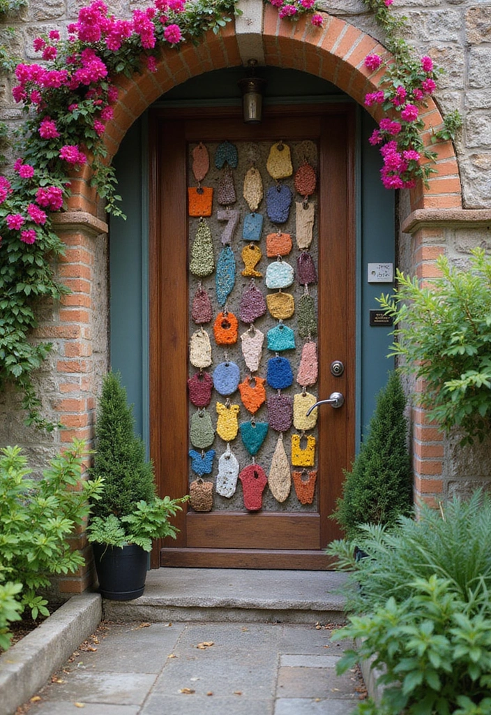 17 Colorful House Number Ideas That'll Brighten Up Your Home's Entrance! - 16. Bohemian Style Numbers