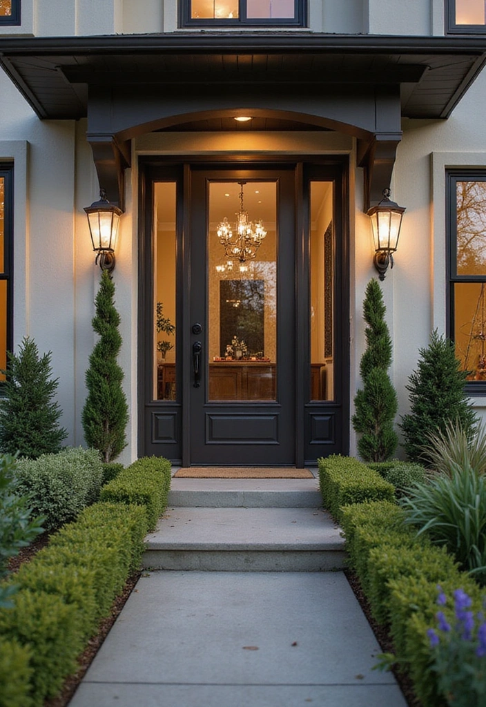 17 Colorful House Number Ideas That'll Brighten Up Your Home's Entrance! - 8. Luxe Glass Numbers