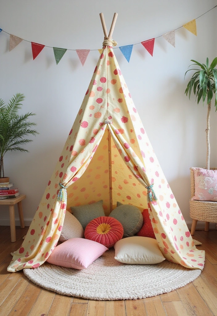 17 Fun Kids Room Divider Ideas That Will Make Playtime Extra Special (You’ll Adore #3!) - 14. Playful Tent Divider