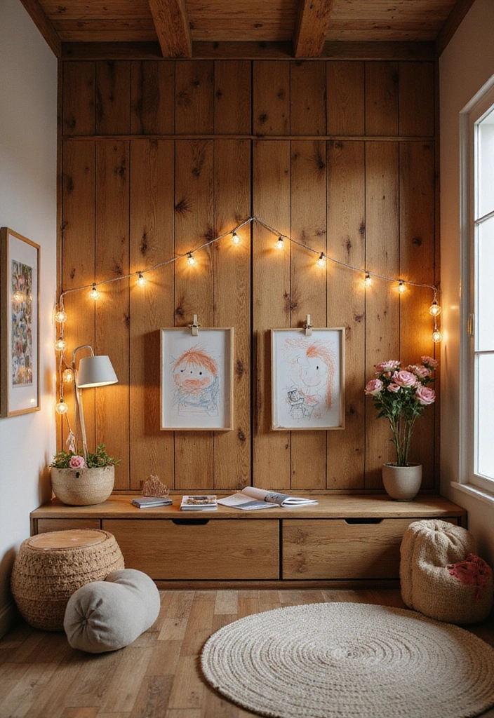 17 Fun Kids Room Divider Ideas That Will Make Playtime Extra Special (You’ll Adore #3!) - 8. Rustic Wood Panel Divider