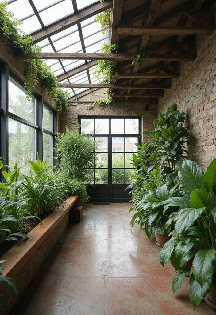 17 Modern Basement Ideas with Stone Walls That Will Make You Love Your Basement Again! - 17. Eco-Friendly Greenhouse