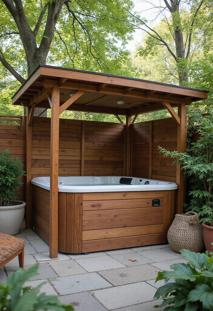 17 Small Hot Tub Patio Ideas That Maximize Space Without Skimping on Style! - 13. Customizable Hot Tub Enclosures
