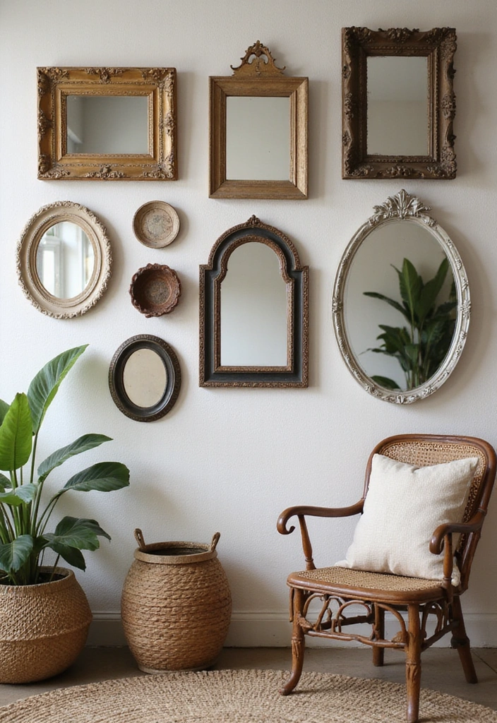 18 Boho Accent Wall Ideas That'll Bring a Cozy Vibe to Your Bedroom (You'll Want to Copy #7!) - 10. Vintage Finds