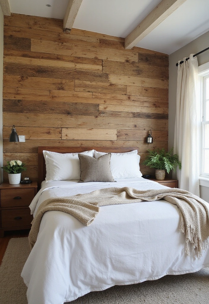 18 Boho Accent Wall Ideas That'll Bring a Cozy Vibe to Your Bedroom (You'll Want to Copy #7!) - 14. DIY Pallet Wall