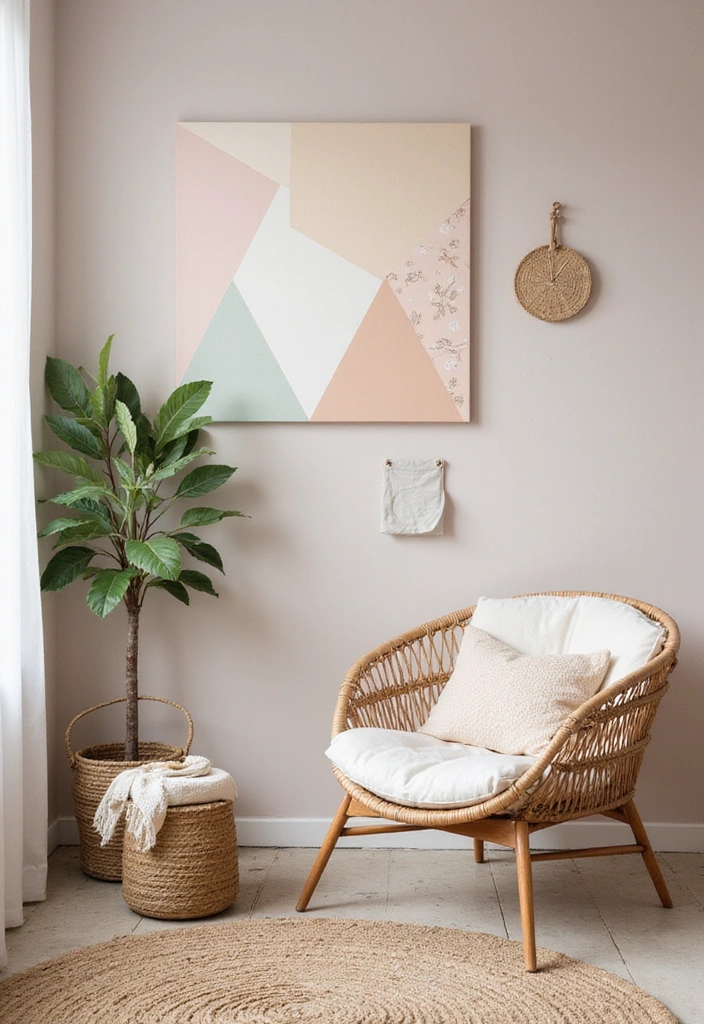 18 Boho Accent Wall Ideas That'll Bring a Cozy Vibe to Your Bedroom (You'll Want to Copy #7!) - 8. Geometric Patterns