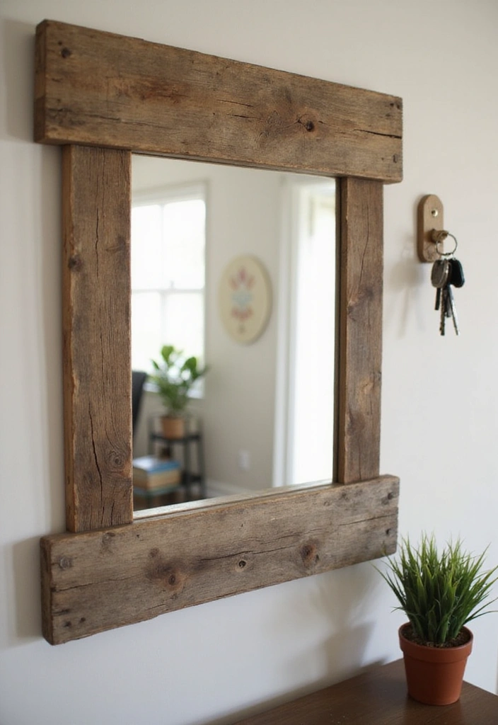 18 DIY Entryway Mirror Ideas That'll Make Your Guests Go WOW! - 1. The Rustic Charm of Pallet Mirrors