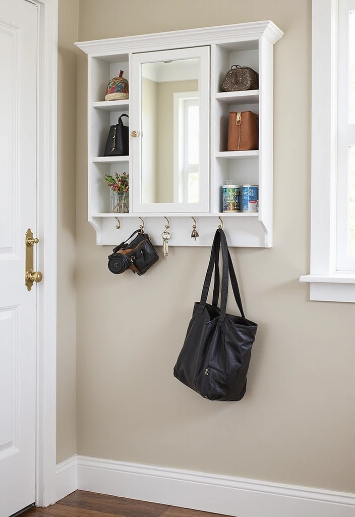 18 DIY Entryway Mirror Ideas That'll Make Your Guests Go WOW! - 16. Smart Storage Mirror
