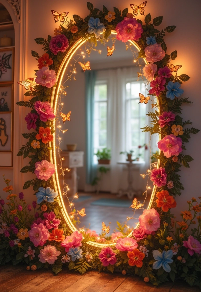 18 DIY Entryway Mirror Ideas That'll Make Your Guests Go WOW! - 18. Whimsical Fairy Tale Mirror