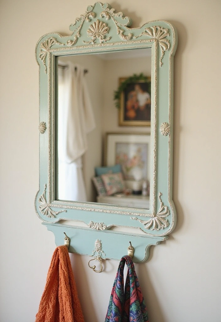 18 DIY Entryway Mirror Ideas That'll Make Your Guests Go WOW! - 4. Vintage Frame Upcycle