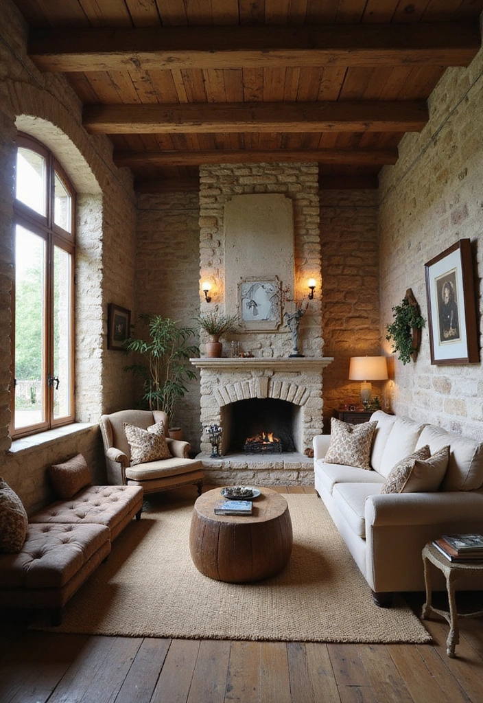 18 Luxury Stone Wall Ideas That Will Make Your Home Feel Like a Million Bucks! - 1. Rustic Elegance with Reclaimed Stone