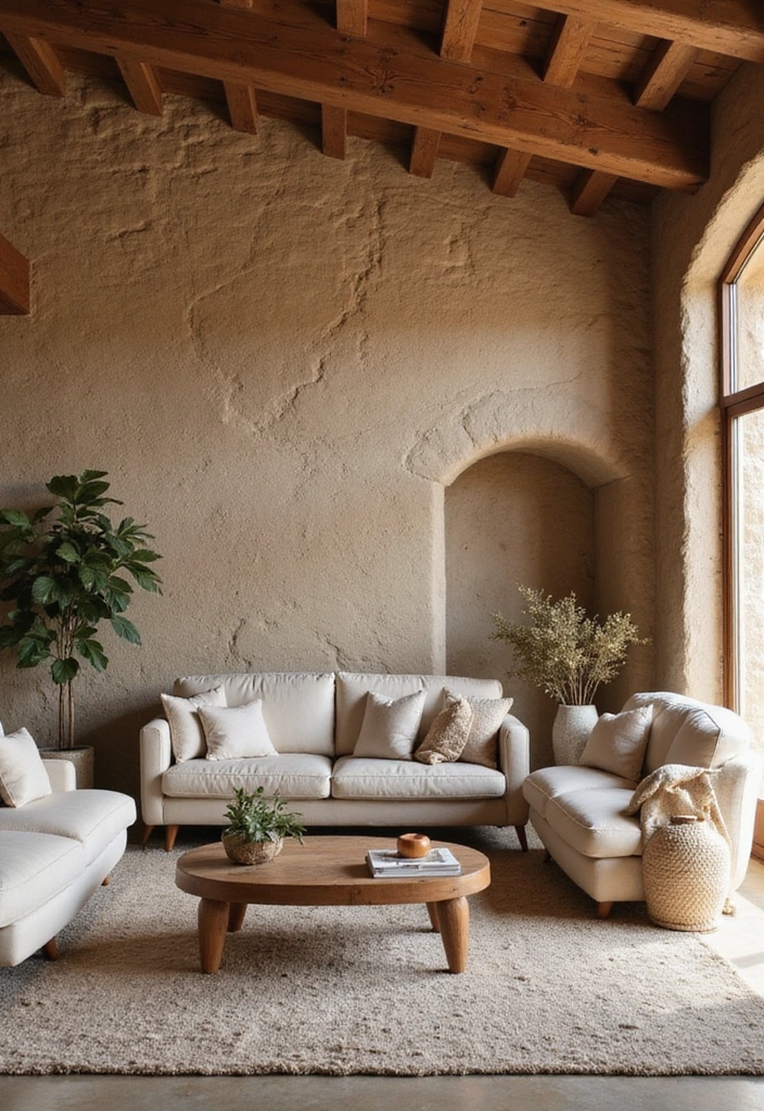 18 Luxury Stone Wall Ideas That Will Make Your Home Feel Like a Million Bucks! - 13. Earthy Tones with Sandstone