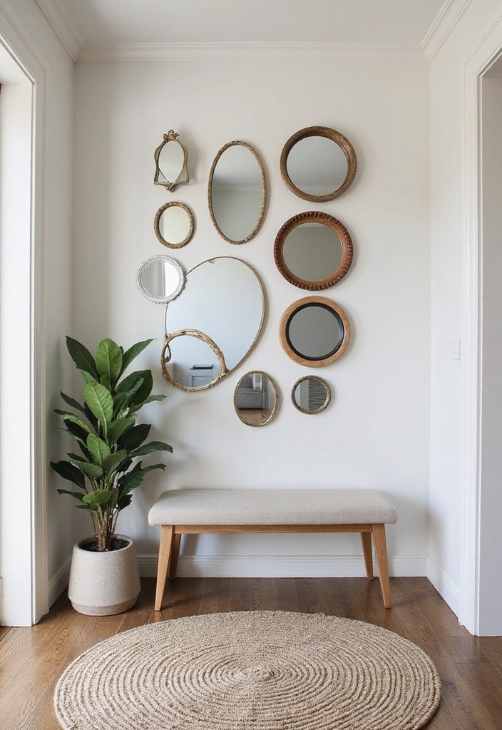 18 Modern Entryway Mirror Designs That Are Totally Instagrammable (Don’t Miss #6!) - 11. Mirror Gallery Walls