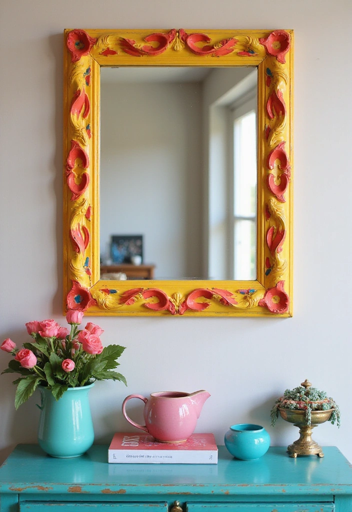 18 Modern Entryway Mirror Designs That Are Totally Instagrammable (Don’t Miss #6!) - 13. Colorful Mirrors