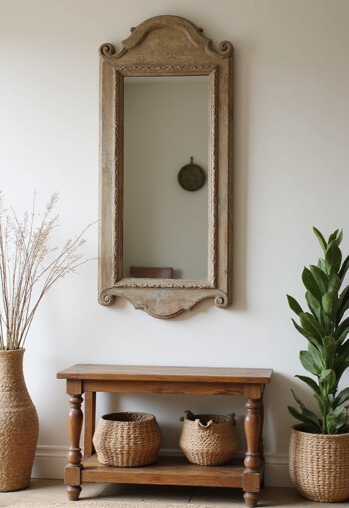 18 Modern Entryway Mirror Designs That Are Totally Instagrammable (Don’t Miss #6!) - 14. Rustic Mirrors