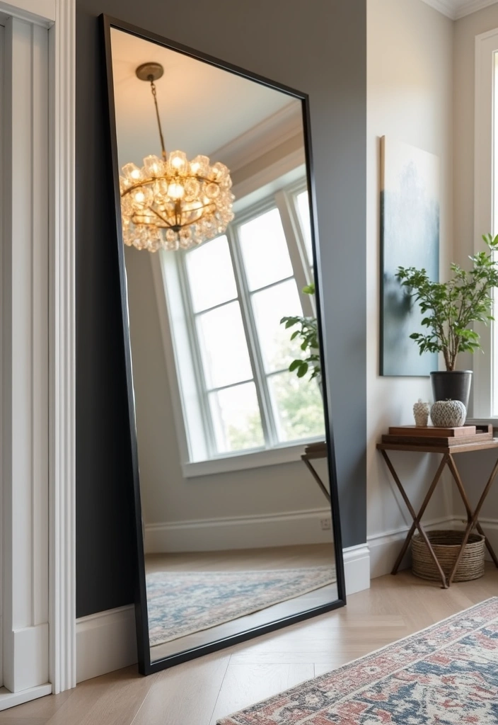 18 Modern Entryway Mirror Designs That Are Totally Instagrammable (Don’t Miss #6!) - 2. Oversized Rectangular Mirrors