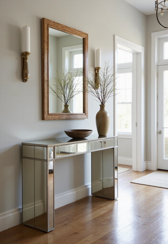 18 Modern Entryway Mirror Designs That Are Totally Instagrammable (Don’t Miss #6!) - 4. Mirrored Furniture