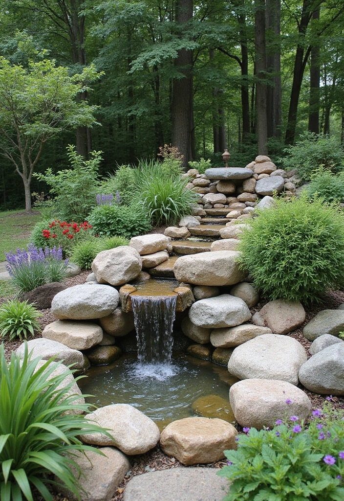 19 Beautiful Low-Maintenance Rock Garden Ideas for Busy Homeowners (You’ll Want #6!) - 16. Tranquil Water Features