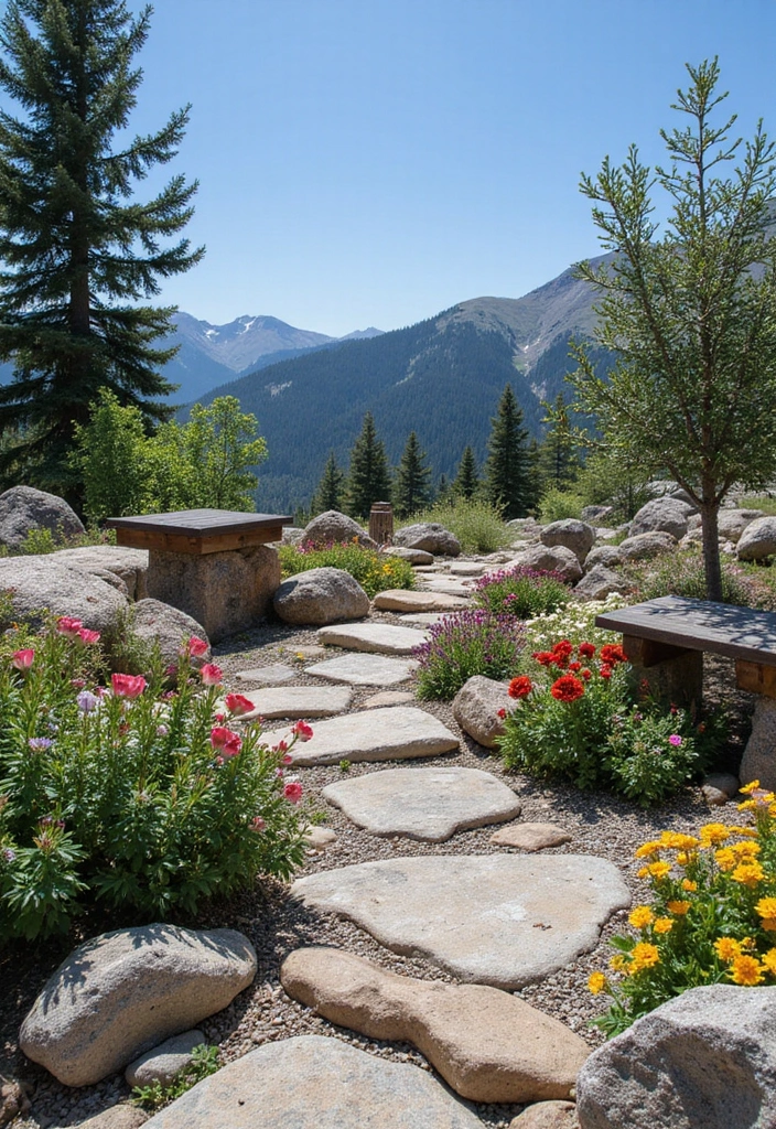 19 Beautiful Low-Maintenance Rock Garden Ideas for Busy Homeowners (You’ll Want #6!) - 4. Rustic Mountain Retreat