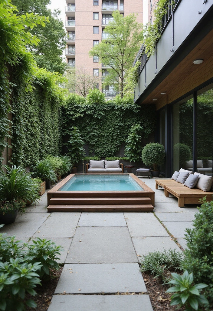 19 Modern Hot Tub Patios That Redefine Outdoor Luxury! - 14. Urban Garden Retreat