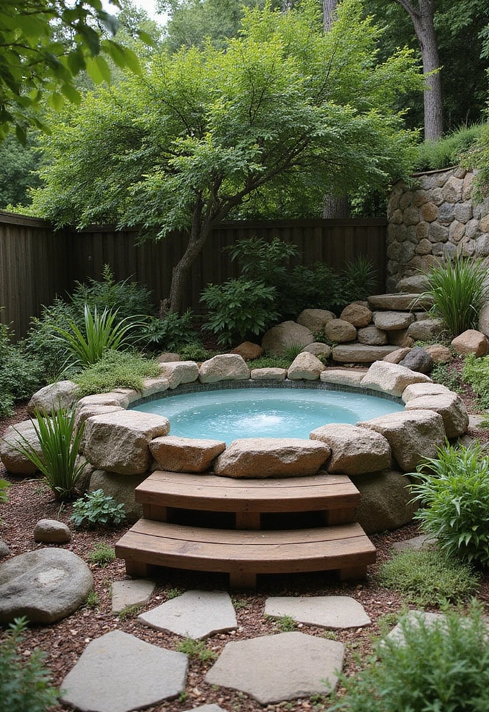 19 Modern Hot Tub Patios That Redefine Outdoor Luxury! - 18. Nature-Inspired Retreat