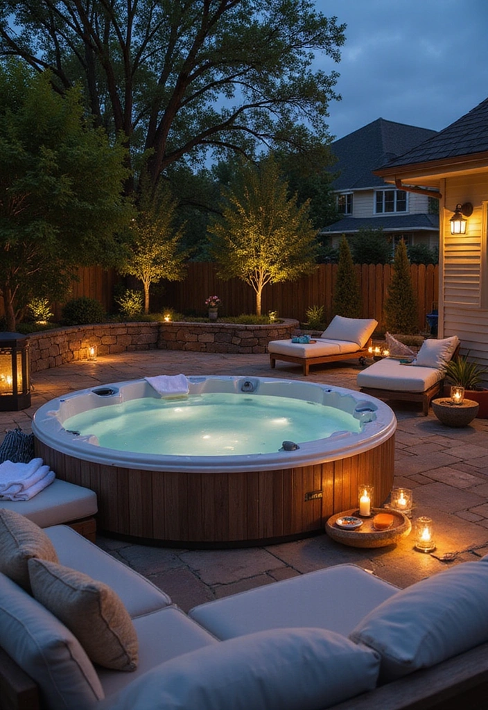 19 Modern Hot Tub Patios That Redefine Outdoor Luxury! - 8. Luxurious Spa-Like Experience