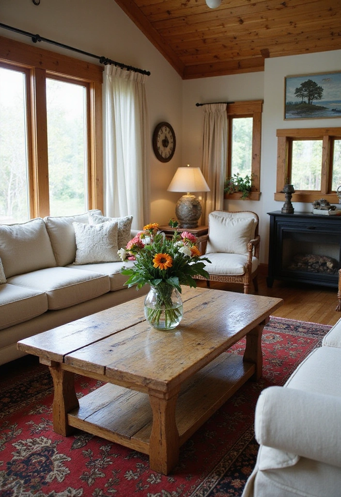 19 Stylish Lake House Furniture Ideas That are Both Functional and Fabulous! - 2. Rustic Coffee Tables