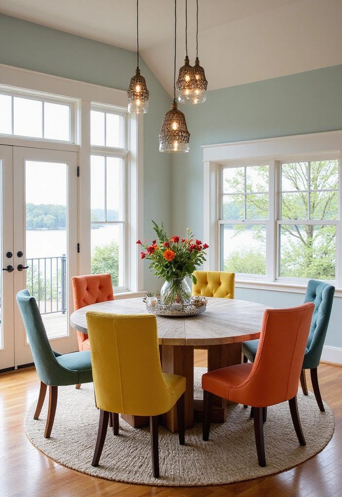 19 Stylish Lake House Furniture Ideas That are Both Functional and Fabulous! - 3. Bright Dining Sets