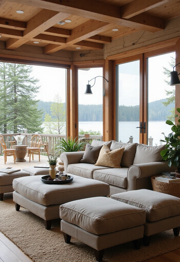 19 Stylish Lake House Furniture Ideas That are Both Functional and Fabulous! - 4. Multi-functional Ottomans