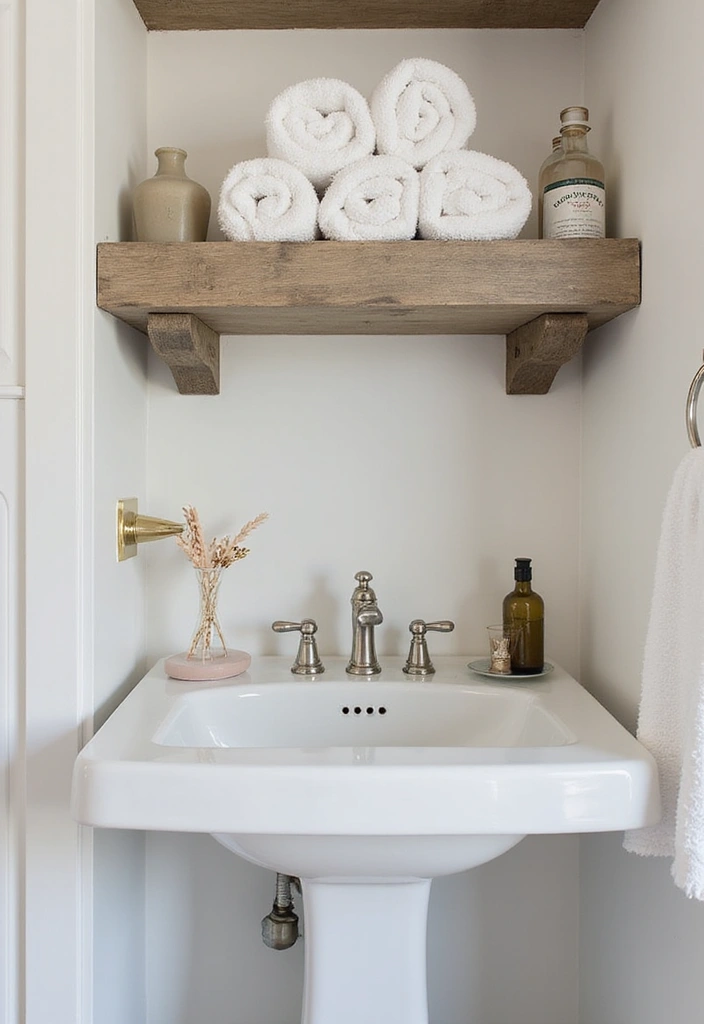 20 DIY Corbel Projects That’ll Add Character to Your Home (You Won't Believe How Easy #6 Is!) - 13. Corbel Bathroom Shelf