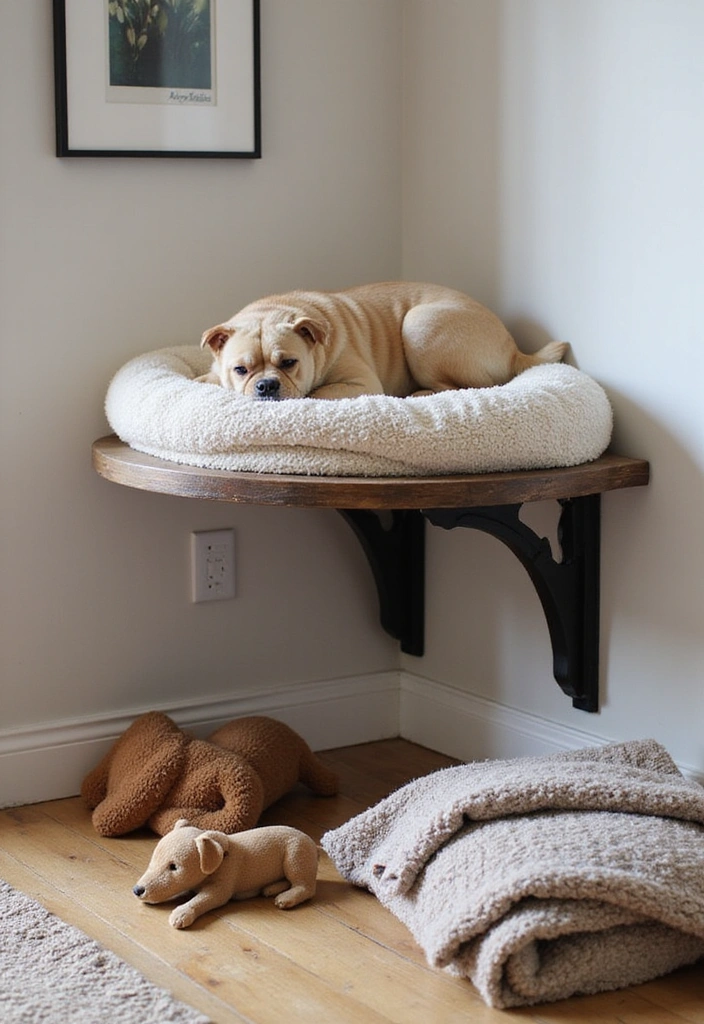 20 DIY Corbel Projects That’ll Add Character to Your Home (You Won't Believe How Easy #6 Is!) - 16. Corbel Pet Bed