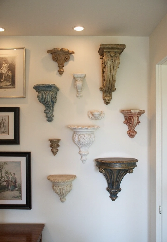 20 DIY Corbel Projects That’ll Add Character to Your Home (You Won't Believe How Easy #6 Is!) - 3. Corbel Wall Art