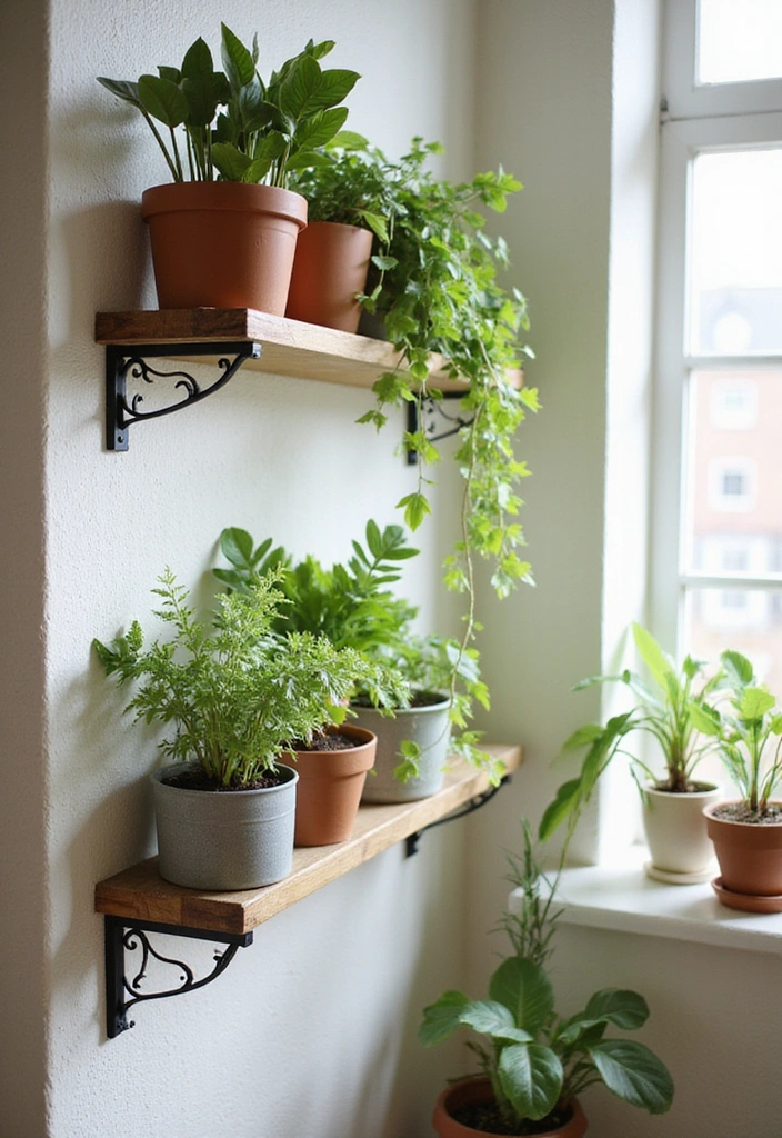 20 DIY Corbel Projects That’ll Add Character to Your Home (You Won't Believe How Easy #6 Is!) - 9. Corbel Plant Holders