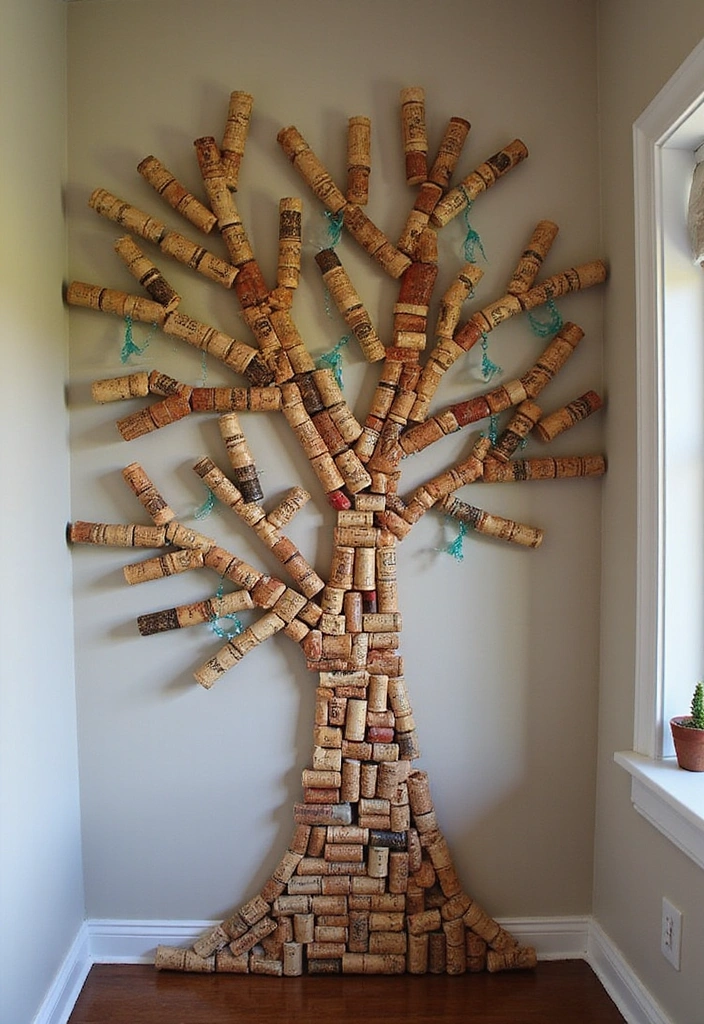 20 Easy DIY Lake House Decor Projects That'll Add a Personal Touch (You Won't Believe #10!) - 16. Wine Cork Wall Art