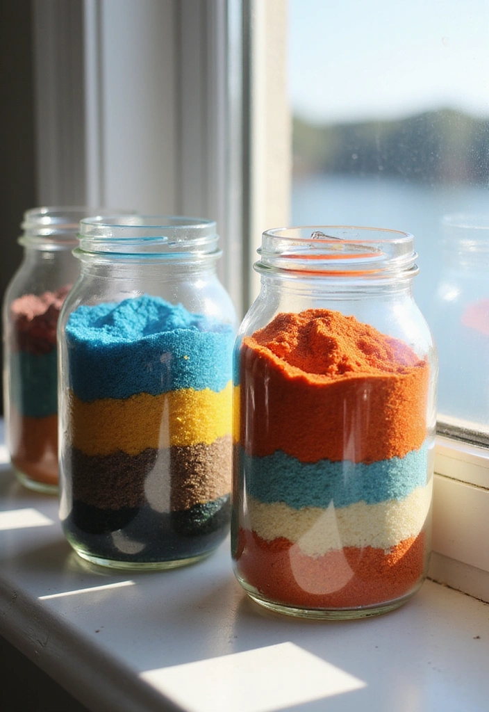 20 Easy DIY Lake House Decor Projects That'll Add a Personal Touch (You Won't Believe #10!) - 20. DIY Sand Art Jars