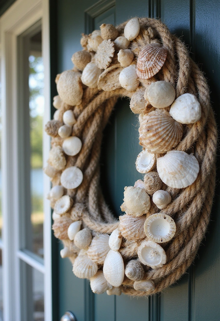 20 Easy DIY Lake House Decor Projects That'll Add a Personal Touch (You Won't Believe #10!) - 4. Nautical-Themed Wreath