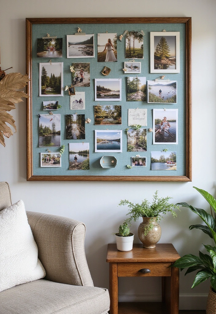 20 Easy DIY Lake House Decor Projects That'll Add a Personal Touch (You Won't Believe #10!) - 9. Lake House Memory Board