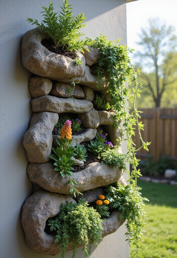 20 Rock Garden Ideas That Will Transform Your Backyard Into a Stunning Oasis! - 5. Vertical Rock Gardens