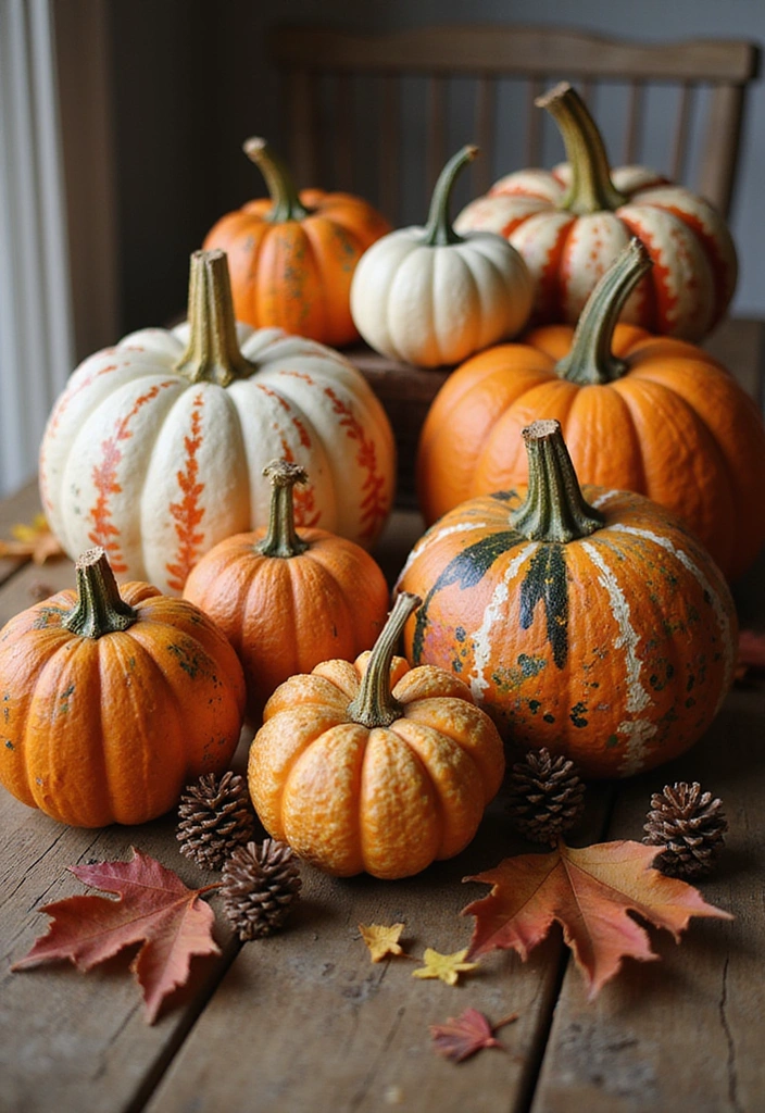 21 Creative Pumpkin Decorations for Your Fall House Exterior (You Won’t Believe #14!) - 4. Painted Pumpkins