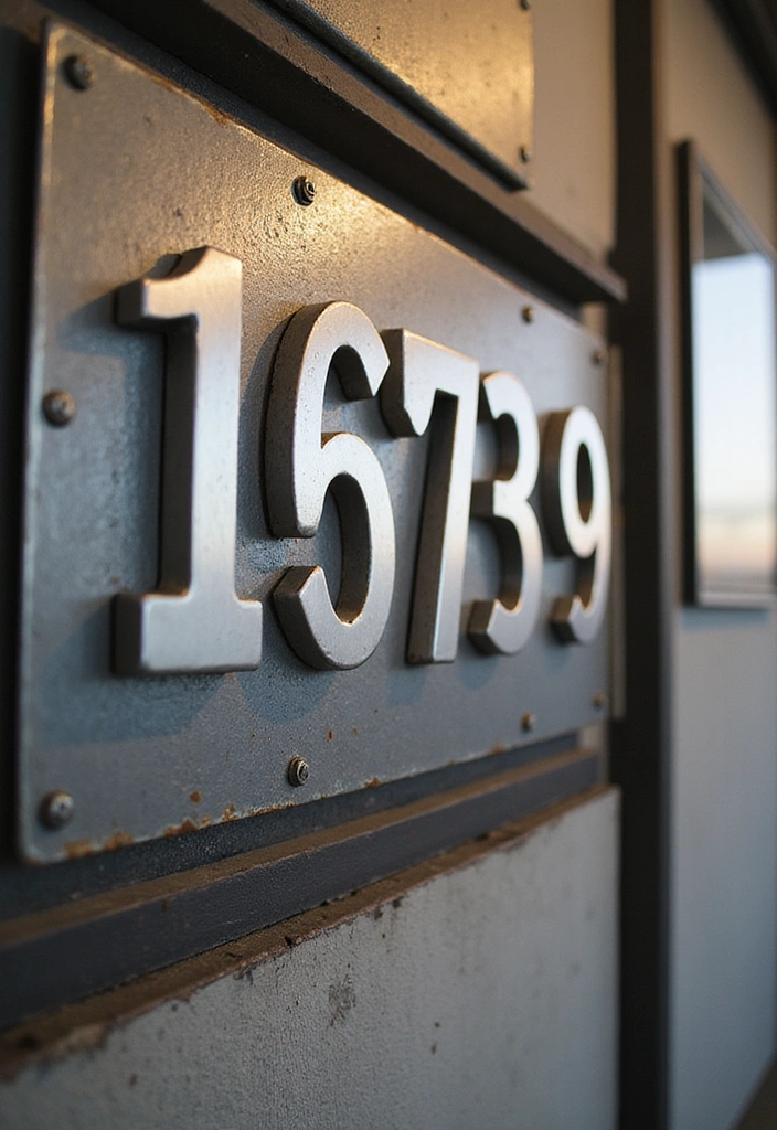 21 DIY House Number Projects That Will Wow Your Guests (You Won't Believe #7!) - 2. Modern Metal Numbers