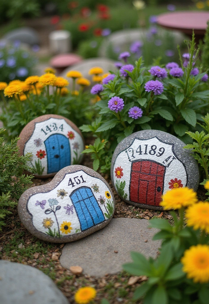 21 DIY House Number Projects That Will Wow Your Guests (You Won't Believe #7!) - 4. Garden-Inspired House Numbers