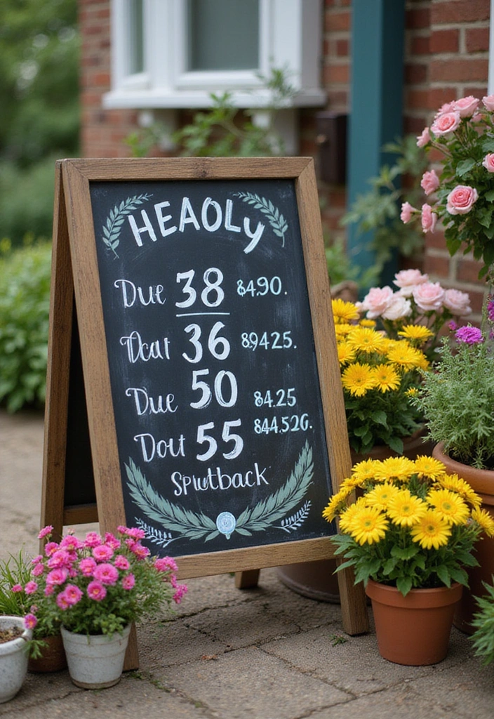 21 DIY House Number Projects That Will Wow Your Guests (You Won't Believe #7!) - 5. Chalkboard Numbers