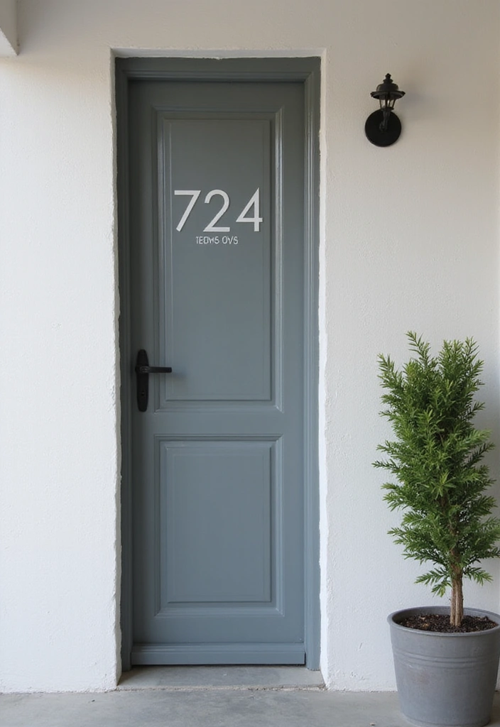 21 DIY House Number Projects That Will Wow Your Guests (You Won't Believe #7!) - 6. Decal House Numbers
