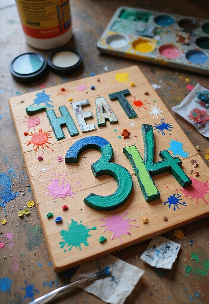 21 DIY House Number Projects That Will Wow Your Guests (You Won't Believe #7!) - 7. Creative Painted Numbers
